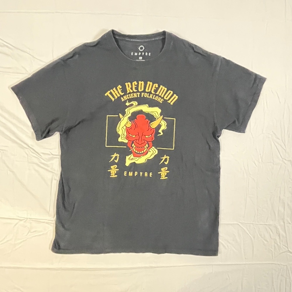 Empyre T Shirt Mens Large Black The Red‎ Demon Graphic Print Cotton Crew Neck